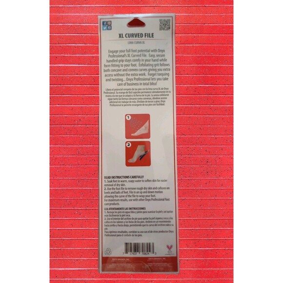 NEW Onyx Professional XL Curved Exfoliating Foot File Double Sided Grit Pedicure - Picture 2 of 4